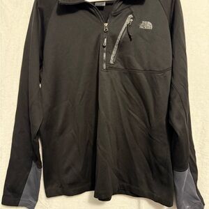 The North Face Black and Gray Quarter-Zip Pullover